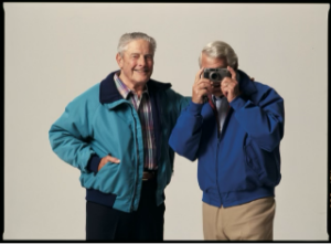 Julie’s father modelling for a Buck & Buck catalog